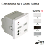 Commande de 1 canalStéréo 2 modules quadro45 45372S