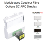 Module avec coupleur de fibre optique SC APC Simple Quadro 45447S