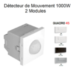 Détecteur de mouvement 1000W 2 modules Quadro 45401S