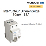 Interrupteur Différentiel 2P 30mA 63A - 55663 2BC
