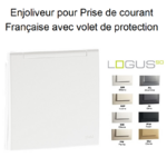 Enjoliveur pour Prise de courant française avec volet de protection Logus 90654T