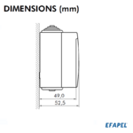 Prise double de courant Française Etanche 48 EFAPEL 48867CCZ Dimensions2