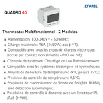 Thermostat Multifonctionnel 2 modules Quadro 45236S Infos