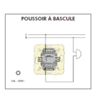 Schéma de montage Poussoir à bascule série Mec21