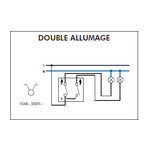 Schéma de montage Interrupteur Double Allumage EFAPEL série 3700