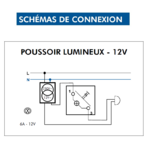Schéma connexion Poussoir lumineux 12V 37168CBR