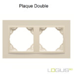 Plaque Double animato logus90 efapel 90920TMM Ivoire Ivoire