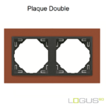 Plaque Double animato logus90 efapel 90920TTS Orange intense Gris