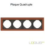 Plaque quadruple animato logus90 efapel 90940TTS Orange intense Gris