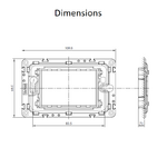 Adaptateur pour Appareil à Encastrer Jusqu’à 3 Modules 41994 dimensions