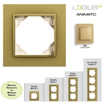 Plaque simple ou multiple logus90 Animato TUU Doré Doré