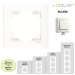 Plaque simple ou multiple logus90 base Blanc