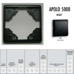 Plaque simple ou multiple Apolo 5000 TPM Noir MAT