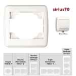 Plaque simple ou multiple sirius 70 TBB Blanc-Blanc