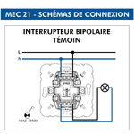 21023 Interrupteur Bipolaire Témoin