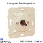 Mécanisme interrupteur rotatif 4 positions mec 21305