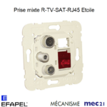 Mécanisme prise R TV SAT RJ45 étoile mec 21544