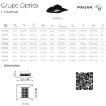 Groupe optique 32 led Caractéristiques et dimensions