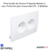Prise de courant française modulaire double inclinée 45° 4 modules Quadro 45246CBR Blanc