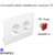 Prise de courant schuko modulaire double inclinée 45° 4 modules Quadro 45240CVM