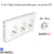 Prise de courant schuko triple inclinée 45° 6 modules Quadro 45266CBR