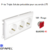 Prise de courant schuko triple inclinée 45° 6 modules Quadro 45266CVM