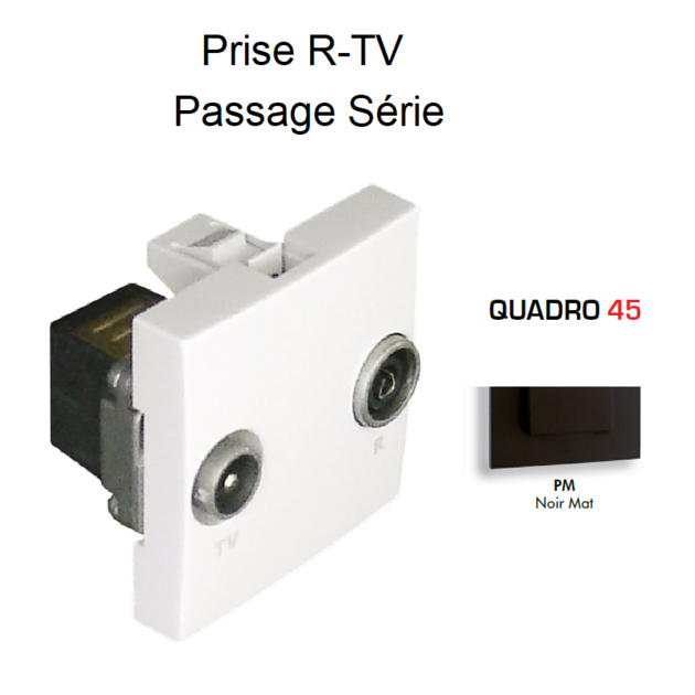 Prise RCA / Vidéo / Stéréo - 1 Module QUADRO 45 Prises VDI EFAPEL