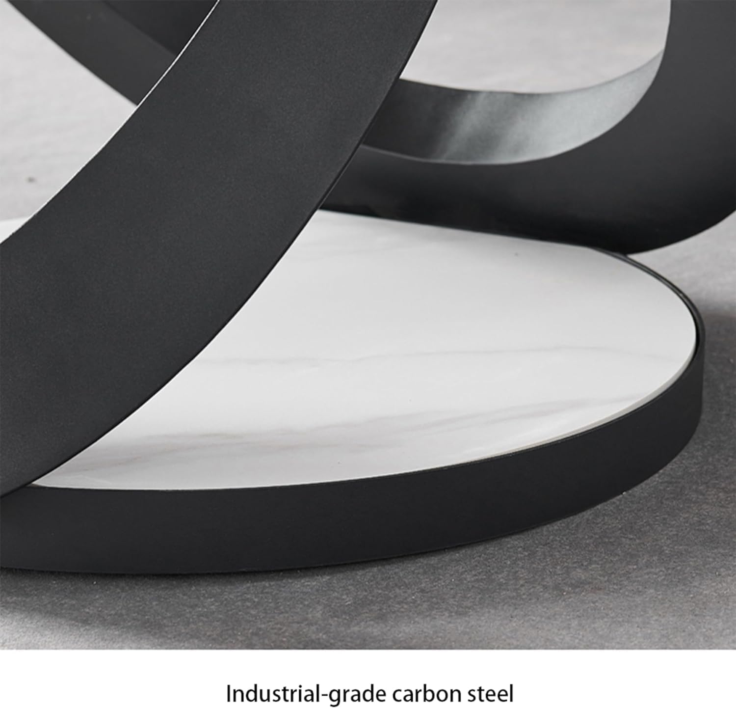 mesa redonda de acero al carbono de grado industrial.