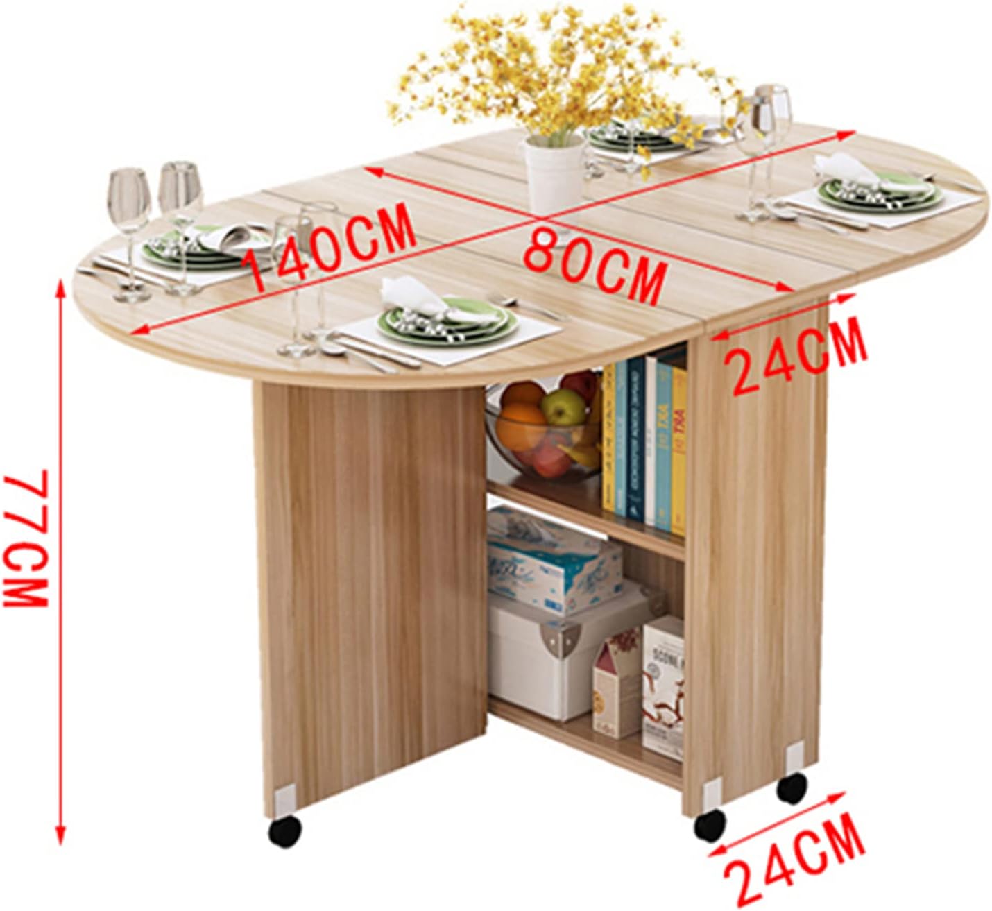 una mesa cocina plegable