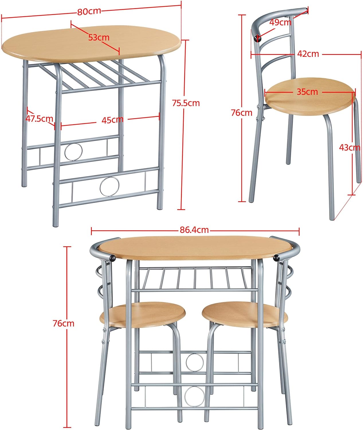 ¿Qué dimensiones debe tener una mesa pequeña?