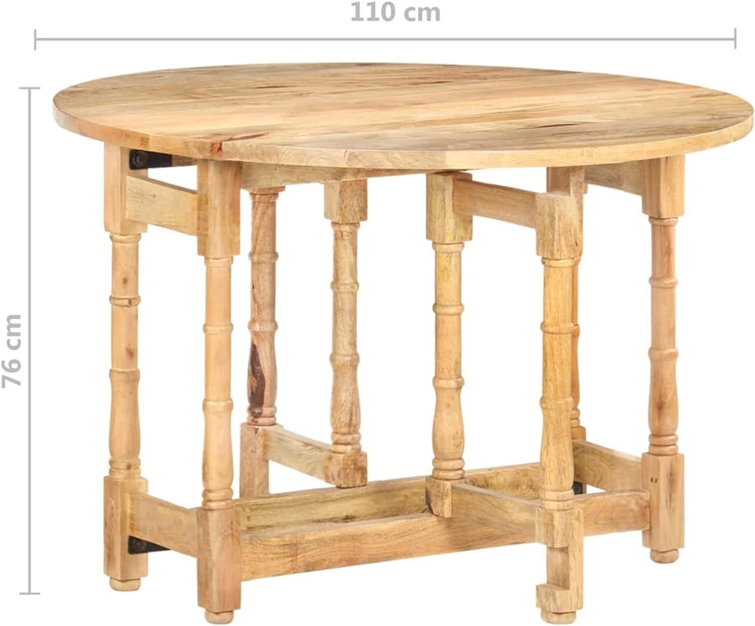 mejor mesa redonda de madera ZEYUAN Mesa de Comedor, Mueble Cocina