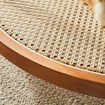 combinación de diseño de ratán tejido para esta mesa redonda