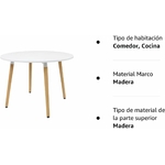 mesas blanca y madera