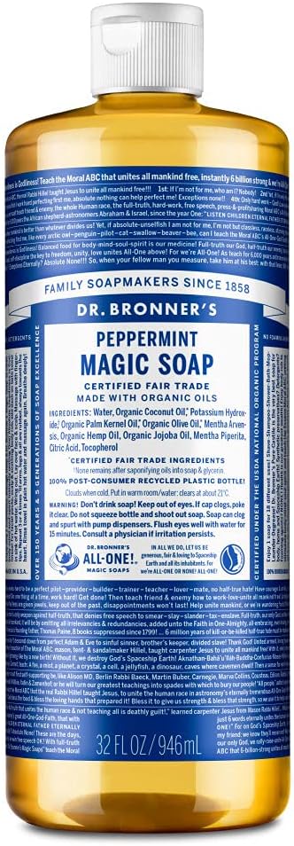 ドクターブロナー (Dr.Bronner\'s) マジックソープ PE(ペパーミント) 946ｍｌ オーガニックソープ