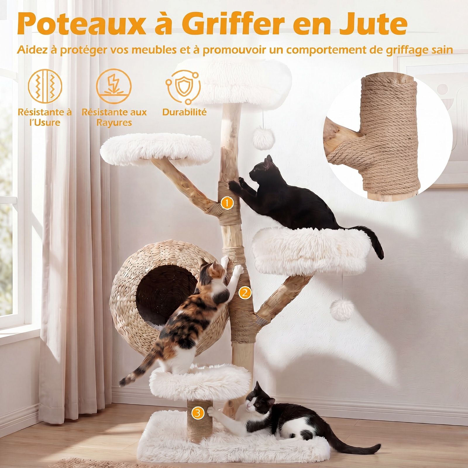 Arbre-a-Chat-en-Bois-Massif-Poirier-137-cm-Tour-pour-Chat-5-Niveaux-Niche-Tress-e-Coussins-Doux-Amov-mediaId105151234-1783395991