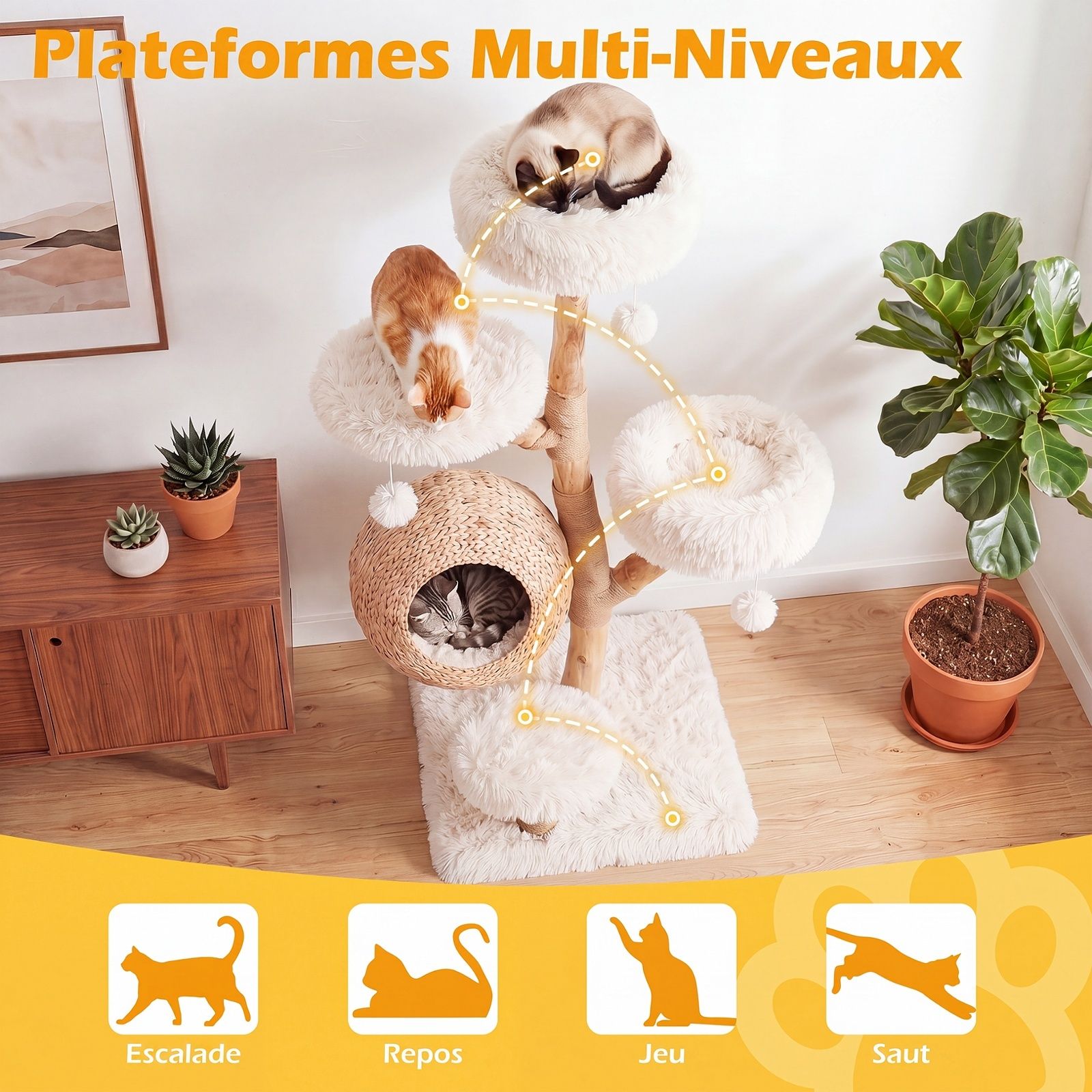 Arbre-a-Chat-en-Bois-Massif-Poirier-137-cm-Tour-pour-Chat-5-Niveaux-Niche-Tress-e-Coussins-Doux-Amov-mediaId105151243-1783395993