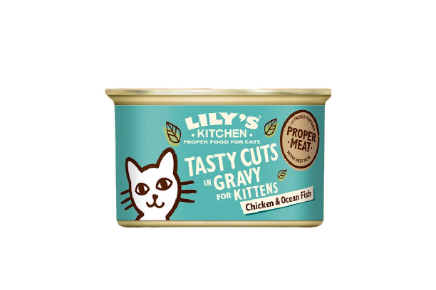 LILY\'S KITCHEN Tasty Cuts pour chaton 85 g au poulet & poissons de mer