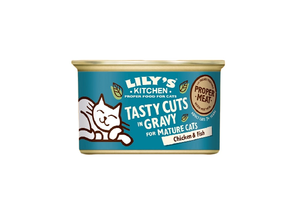 LILY\'S KITCHEN Tasty Cuts bouchées en sauce 85g  chat senior , poulet et thon