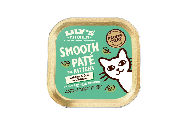 LILY\'S KITCHEN Pâtée Sans Céréales pour Chaton 85g, Cabillaud & Saumon