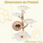 Arbre-a-Chat-en-Bois-Massif-Poirier-137-cm-Tour-pour-Chat-5-Niveaux-Niche-Tress-e-Coussins-Doux-Amov-mediaId105151238-1783395993