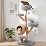 Arbre-a-Chat-en-Bois-Massif-Poirier-137-cm-Tour-pour-Chat-5-Niveaux-Niche-Tress-e-Coussins-Doux-Amov-mediaId105150859-1783395923