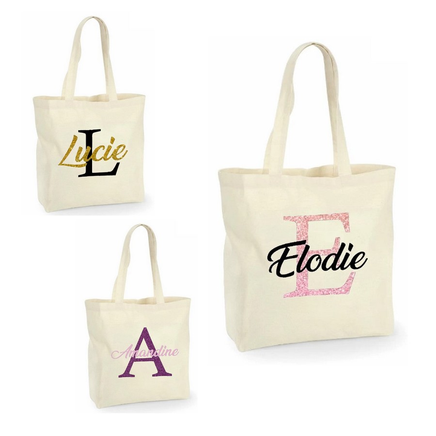 Tote Bag Grand Format Prénom