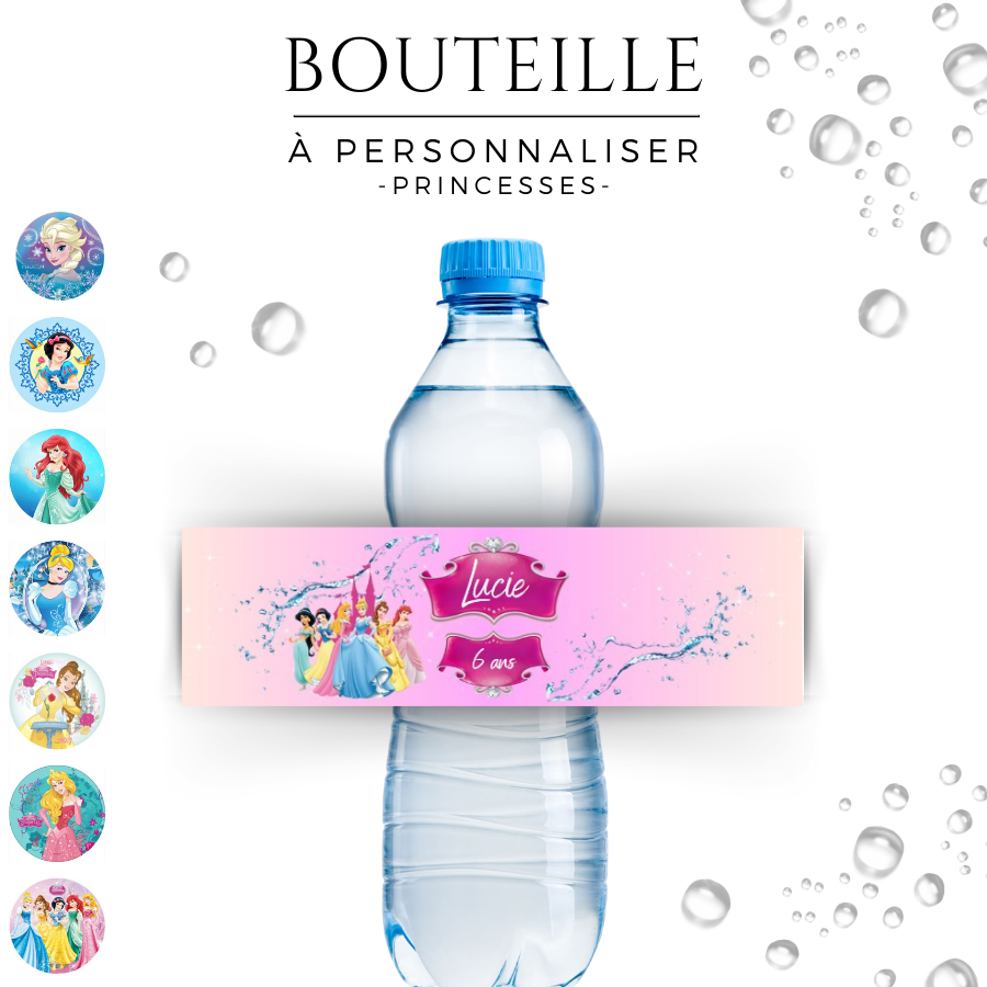 Bouteille d\'eau Princesses