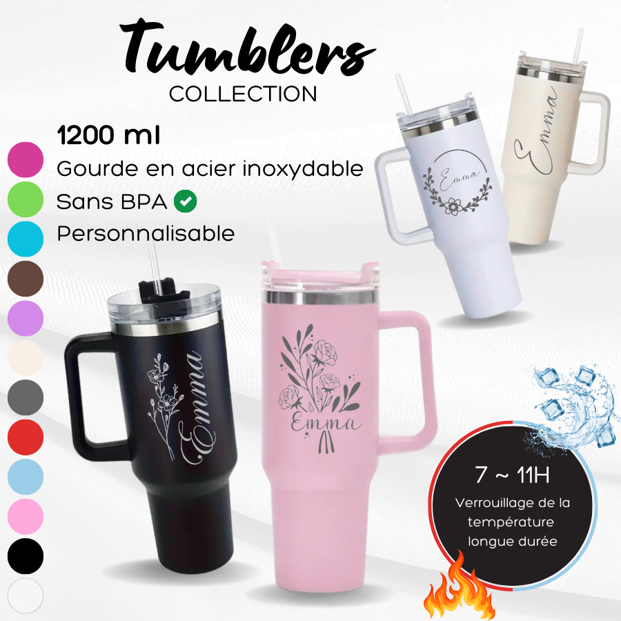 Gourde Isotherme Personnalisable Avec Prénom Ou Photo - 500ml, Acier Inoxydable, Garde Le Chaud 12h Et Le Froid 24h