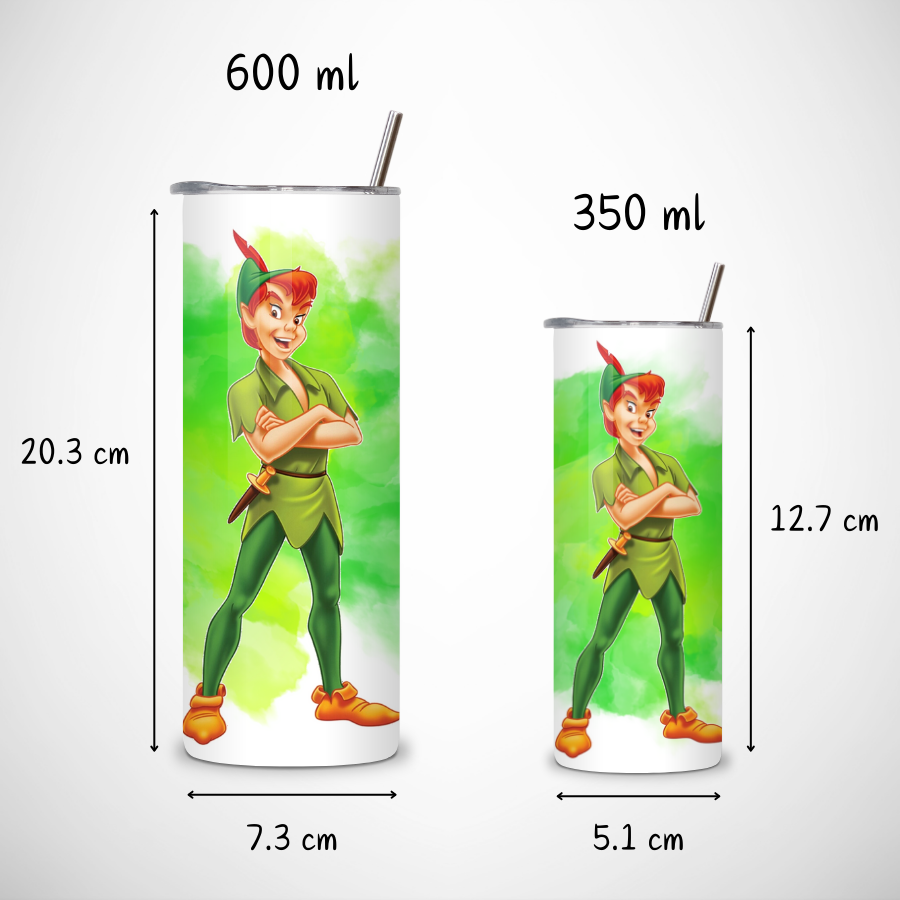 Gobelet-paille-couvercle-personnalise-peter-pan-Gourde-personnalisable-peter-pan-Tumbler-personnalise-peter-pan