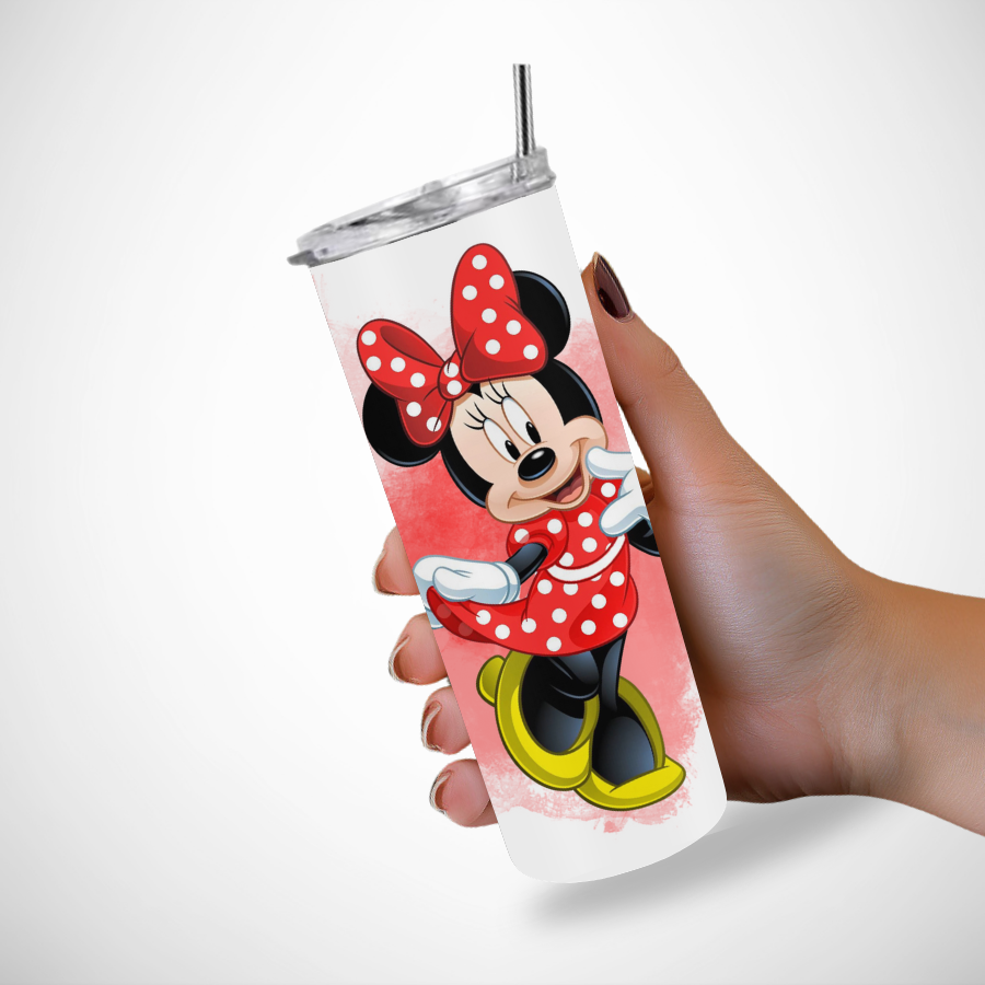 Tumbler-personnalise-minnie-Gourde-personnalisable-minnie-Gobelet-paille-minnie
