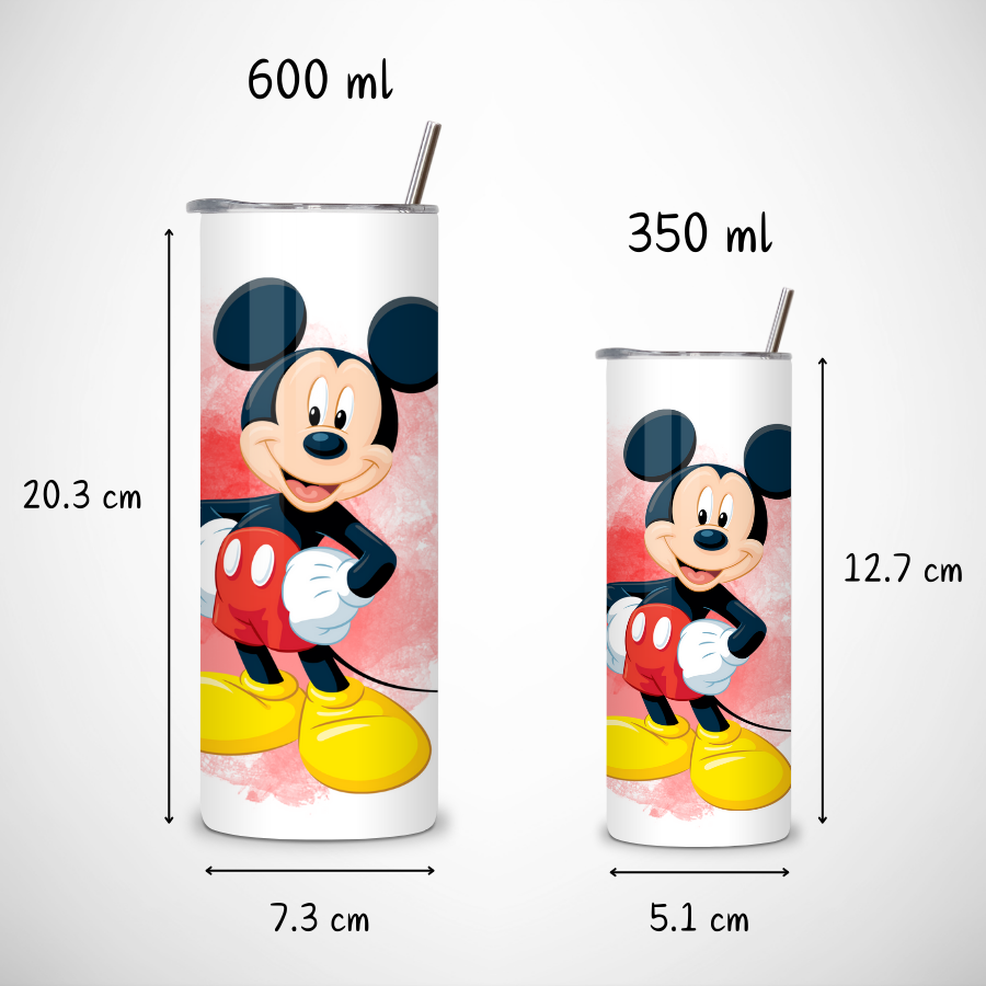Tumbler-personnalise-mickey-Gourde-personnalisable-mickey-Gobelet-paille-mickey