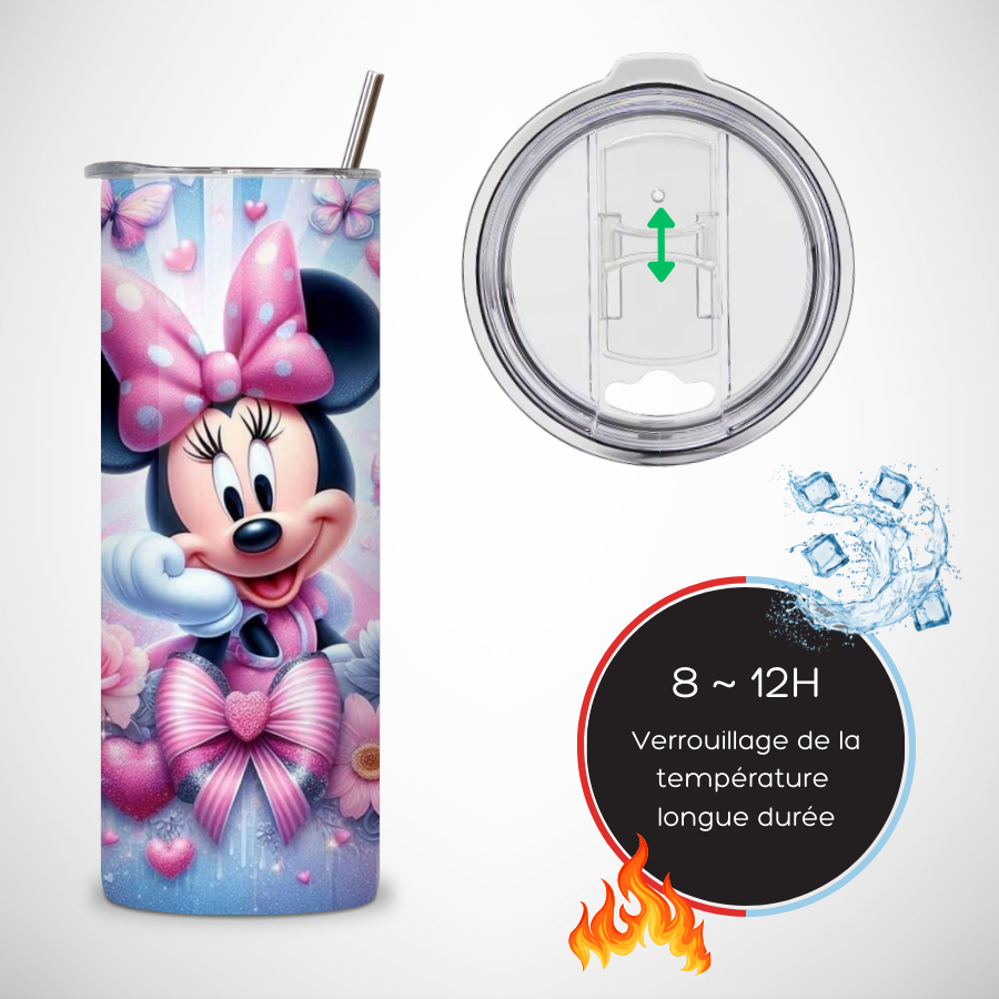 Bouteille-isotherme-minnie-Gourde-personnalisee-disney-Tumbler-personnalise-minnie