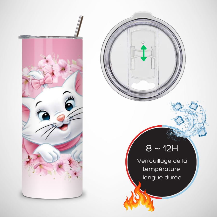 Gourde-isotherme-personnalisee-disney-Gobelet-marie-personnalisable-Gourde-enfant-marie-aristochat
