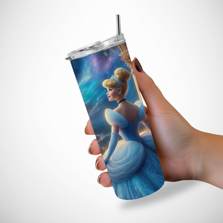 Tumbler-personnalise-cendrillon-Gourde-personnalisee-princesse-cendrillon-Gobelet-princesse-cendrillon